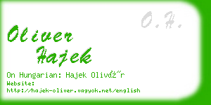 oliver hajek business card